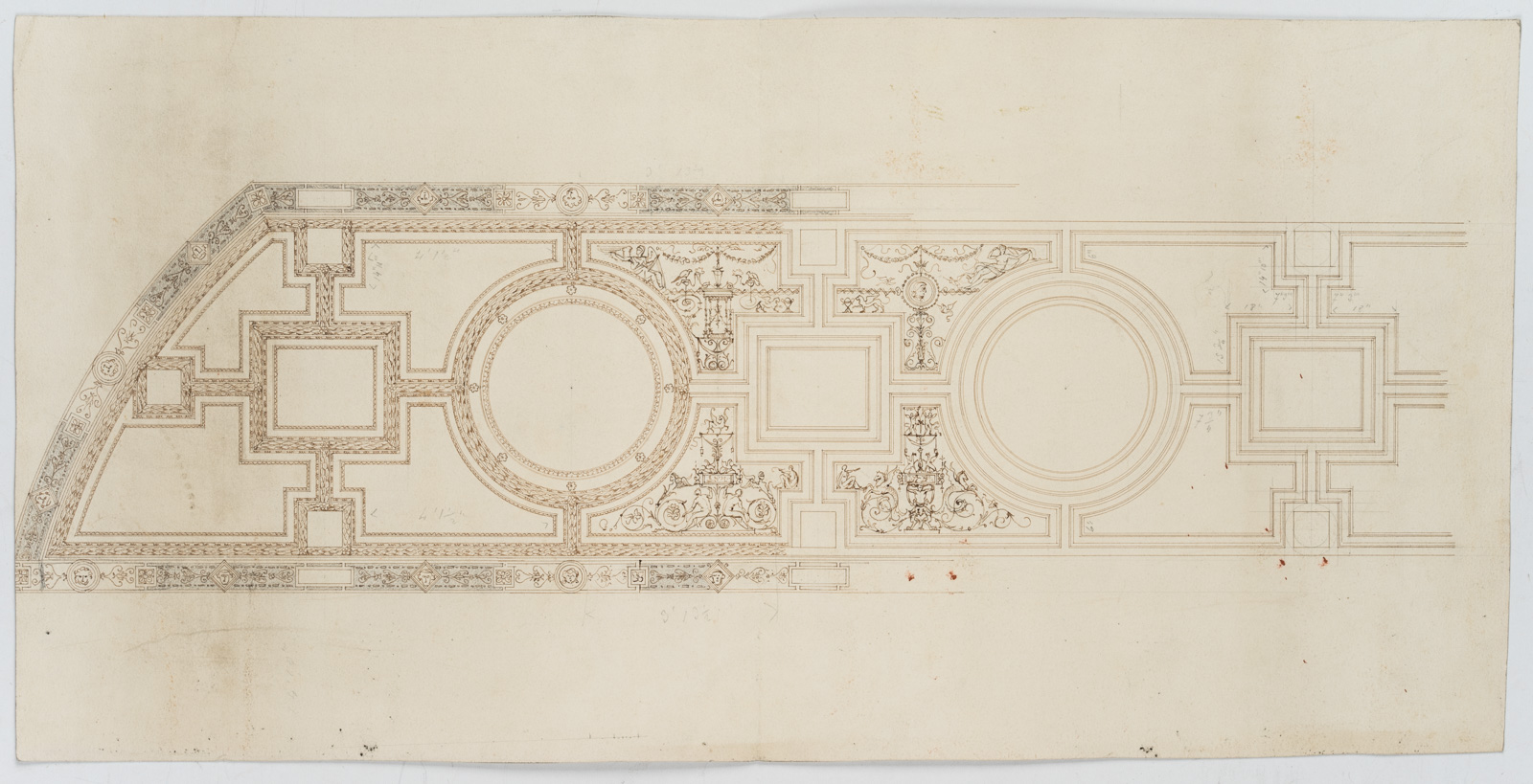 Entwurf einer Deckendekoration mit Arabesken, Historismus